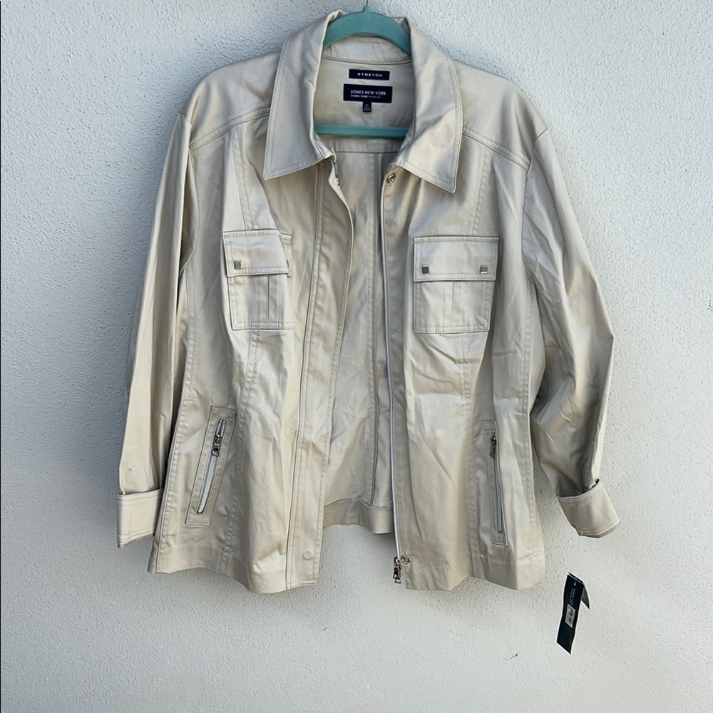 NWT Jones New York Stone Utility Jacket Lightweight Design 3X